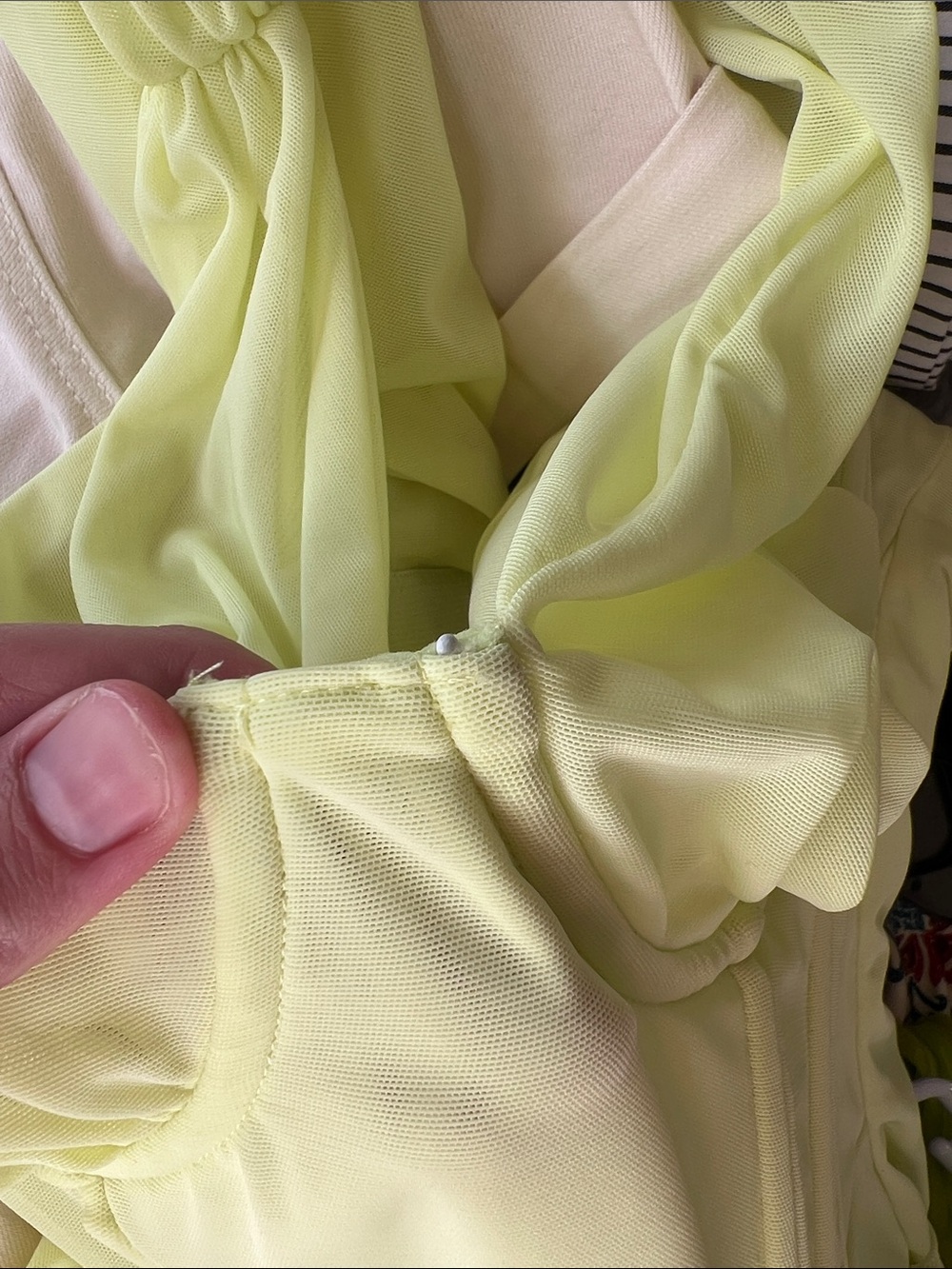 House Of Cb Clementine One Shoulder Yellow Green Corset Mini Dress Small - Picture 4 of 8